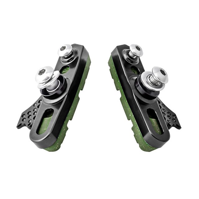 Toystoory 1 par de piezas de bicicleta de componente de ruedas de pastillas de freno para reemplazar negro/verde Type2 NO2 Toystoory OD020648-04