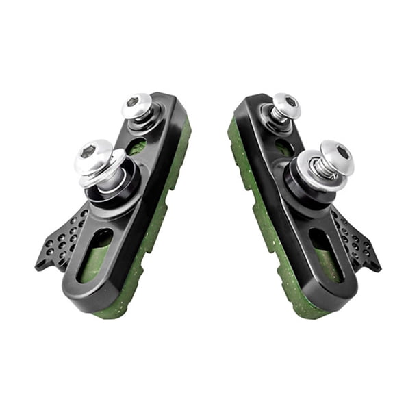 Toystoory 1 par de piezas de bicicleta de componente de ruedas de pastillas de freno para reemplazar negro/verde Type2 NO2 Toystoory OD020648-04