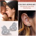 thumbnail image 3 of Silvora Women Sterling Silver Drop Earring Vintage Triquetra Celtic Knot Dangle Earrings Birthday Jewelry for Mom Daughter Wife, 3 of 8