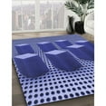 thumbnail image 2 of Ahgly Company Indoor Square Patterned Sky Blue Dress Blue Area Rugs, 5' Square, 2 of 6