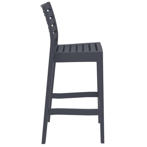 Compamia Ares 29.5" Outdoor Bar Stool in Dark Gray