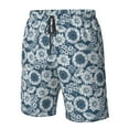 thumbnail image 5 of Kdxio Sunflowers Pattern Mens Casual Shorts - Drawstring Summer Beach Sports Shorts for Men, 5 of 9