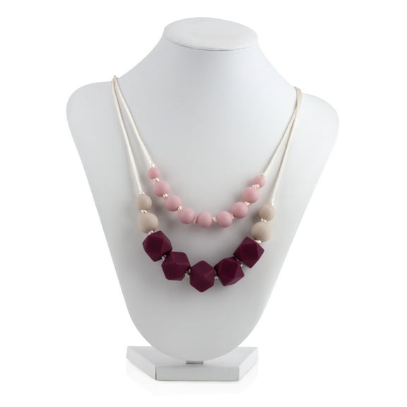 Nuby Teething Trends Double Strand Silicone Necklace, (Choose Style)