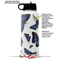 thumbnail image 2 of Skin Wrap Decal compatible with Hydro Flask Wide Mouth Bottle 32oz Butterflies Blue (BOTTLE NOT INCLUDED), 2 of 3