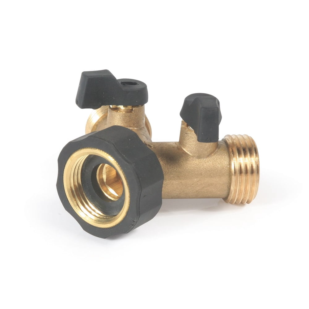 Camco 20123 Garden Hose Y-Style Shut-Off Valve - Brass  
