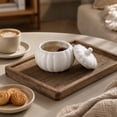 thumbnail image 4 of Ceramic Pumpkin Soup Bowl with Lid 4.33 Inch Covered Stew Soup Bowl Porcelain Serving Dish for Pumpkin Desserts and Stews Kitchen Dinnerware, 4 of 6