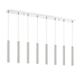 thumbnail image 2 of Z-Lite Forest 8 Light Steel LED Island Pendant in Brushed Nickel and Chrome, 2 of 7