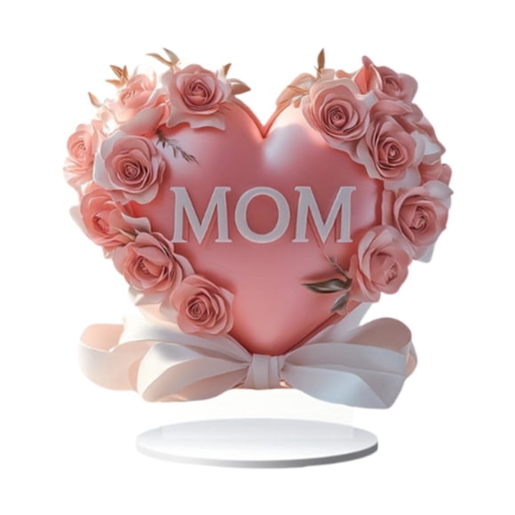2d plano Mother Love Sign Decoración Decoración del Regalo de la Madre Día decorativo para el comedor Mantle Versátil impermeable 20x20 cm