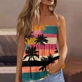 thumbnail image 2 of OIOLOYJM Tube Tops for Women Spring Cute Strapless Palm Tree Peplum Top Backless Vacation Flowy Trendy Clothes Pink S, 2 of 4