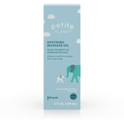 Petite Planet Soothing Baby Oil With Coconut Oil, Hypoallergenic Massage Oil To Moisturize And Soothe Delicate Skin, 5 Fl. Oz