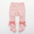 thumbnail image 3 of Odeerbi Thermal Leggings for Infant Girls Cotton Pantyhose Tights Socks Baby Children's New Combed Bow Bottom Pants, 3 of 9