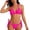 Hot Pink, variant on Women's 2026 Sexy Halter Bikini Set Rhinestone Accent Triangle Top with Side Tie Bow Bottoms Ideal for Summer Beach Pool and SPA Days