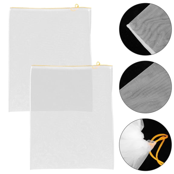 LOLIPPYY 2-Pack Reusable Nylon Honey Strainer Bags with Hook, Mesh Filter Net for Home Use and Beekeeping