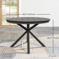 thumbnail image 3 of Outsunny 46.5" Outdoor Dining Table, Patio Dining Table, Black, 3 of 10