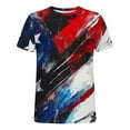 thumbnail image 5 of GERsome Men's 4th of July Short Sleeve Tops Loose Fit USA Flag Stars Stripes Crewneck T Shirts American Flag Patriotic Tee Shirts M-4XL, 5 of 5