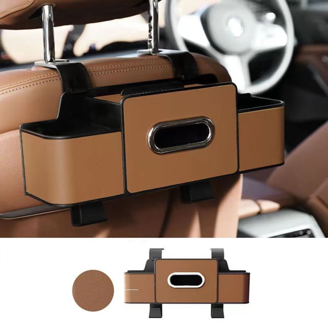 BotaniNest Car Multifunctional Seat Back Storage Bag Car Back Seats Organizer With Tissue Holder And Hooks Universal Headrest Hanging Seat Backs Bag For All Cars