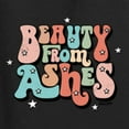 thumbnail image 6 of Wild Bobby Beauty From Ashes Groovy Font With Stars Vintage Women Graphic Tee, Black, Small, 6 of 6