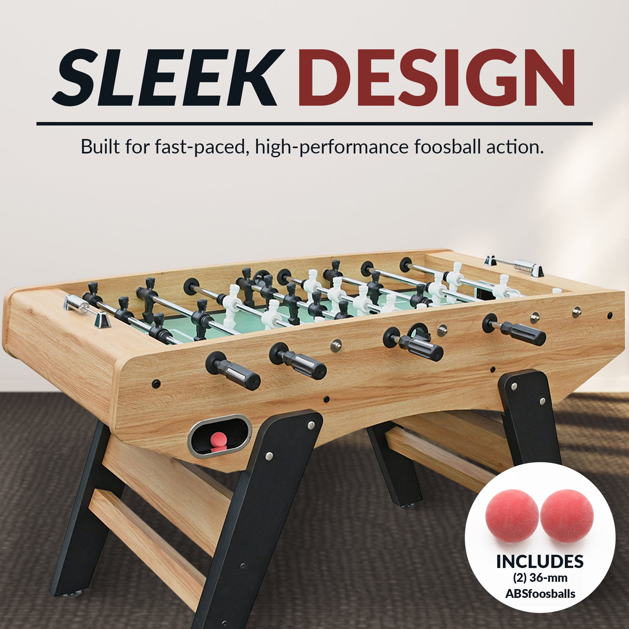 Hathaway 59" Center Stage Pro Series Stand Alone Foosball Table, Light Oak