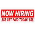 thumbnail image 1 of Now Hiring Paid Today 13 oz Vinyl Banner With Metal Grommets, 1 of 5