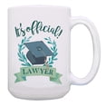 thumbnail image 1 of ThisWear It's Official Lawyer Graduation Law School Student Grad 15oz Coffee Mug, 1 of 4