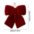 thumbnail image 2 of Tyidzon Christmas Bows, Velvet Christmas Tree Bows 7.8" x 7.8" Red Bows for Hanging Christmas Garland, Fireplace, Railing, Fences, Stairs, Mirror, Door, Xmas Tree Hanging Decor, 2 of 6