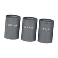 thumbnail image 3 of Lipstore 3 Pieces Coffee Bean Tea Sugar Containers Kitchen Storage Box Set Portable Metal Gray, 3 of 8
