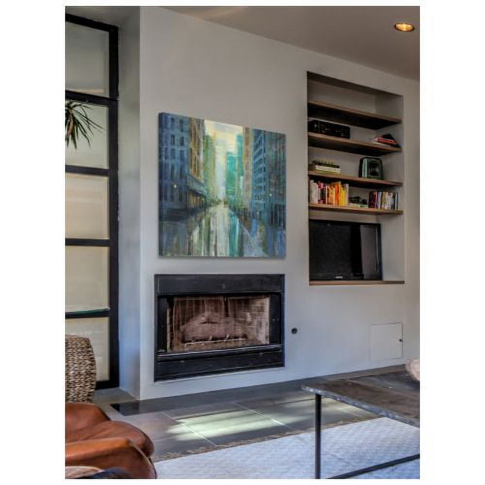 "Metro Lights III" Painting Print on Wrapped Canvas