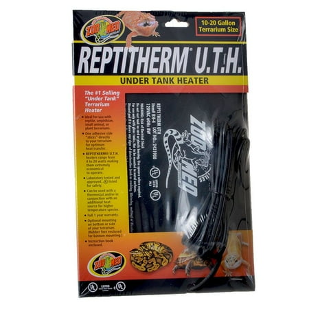 Therm Under Tank Heater - Zoo Med Repti Therm Under Tank Reptile Heater 8 Watts - 8 Long x 6 Wide (10-20 Gallons) - Pack of 12