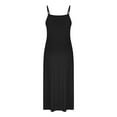 thumbnail image 5 of Lenago Maxi Dresses for Women Summer Casual V-Neck Camis Sleeveless Solid Color Beach Sundresses Boho Dresses Summer Beach Vacation Holiday Comfy Dresses S-XXXL, 5 of 7