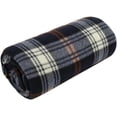 thumbnail image 3 of 24 Pack Bulk Plaid Sherpa Fleece Throw Blankets 50 x 60 for Wedding Guests, Homeless, Pets | Plaid Fleece Throw Blankets Bulk (Black Plaid), 3 of 16