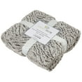 thumbnail image 2 of Luxury Faux Micro Fur Wave Design Ultra Plush and Super Soft Sherpa Fleece Decorative Throw Blanket, Grey 51” x 60”, 2 of 3