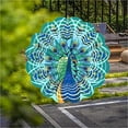 thumbnail image 3 of Peacock Rotating Wind Chimes For Outside Metal Hanging Decorations Gift Colorful Wind For Home Tree Ornaments, 3 of 4