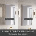 thumbnail image 5 of ANGELES HOME 20" x 32" Bathroom Mirror Medicine Cabinet with Reversible Door, Recessed or Surface Mount, 3 Adjustable Glass Shelves, 5 of 14