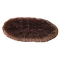 thumbnail image 5 of Soho Luxurious Faux Sheepskin Oval Shape Brown Shag Area Rug, 5 of 5