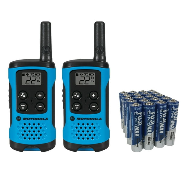 Motorola T100 16 Mile 2Way Radio Walkie Talkie 2 Pack with Bonus 20