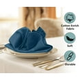 thumbnail image 4 of Ruvanti Cloth Napkins Set of 12, 18x18 inches Napkins Cloth Washable, Soft, Durable, Absorbent, Cotton Blend. Table Dinner Napkins Cloth for Hotel, Lunch, Restaurants, Weddings, Parties - Midnight, 4 of 8