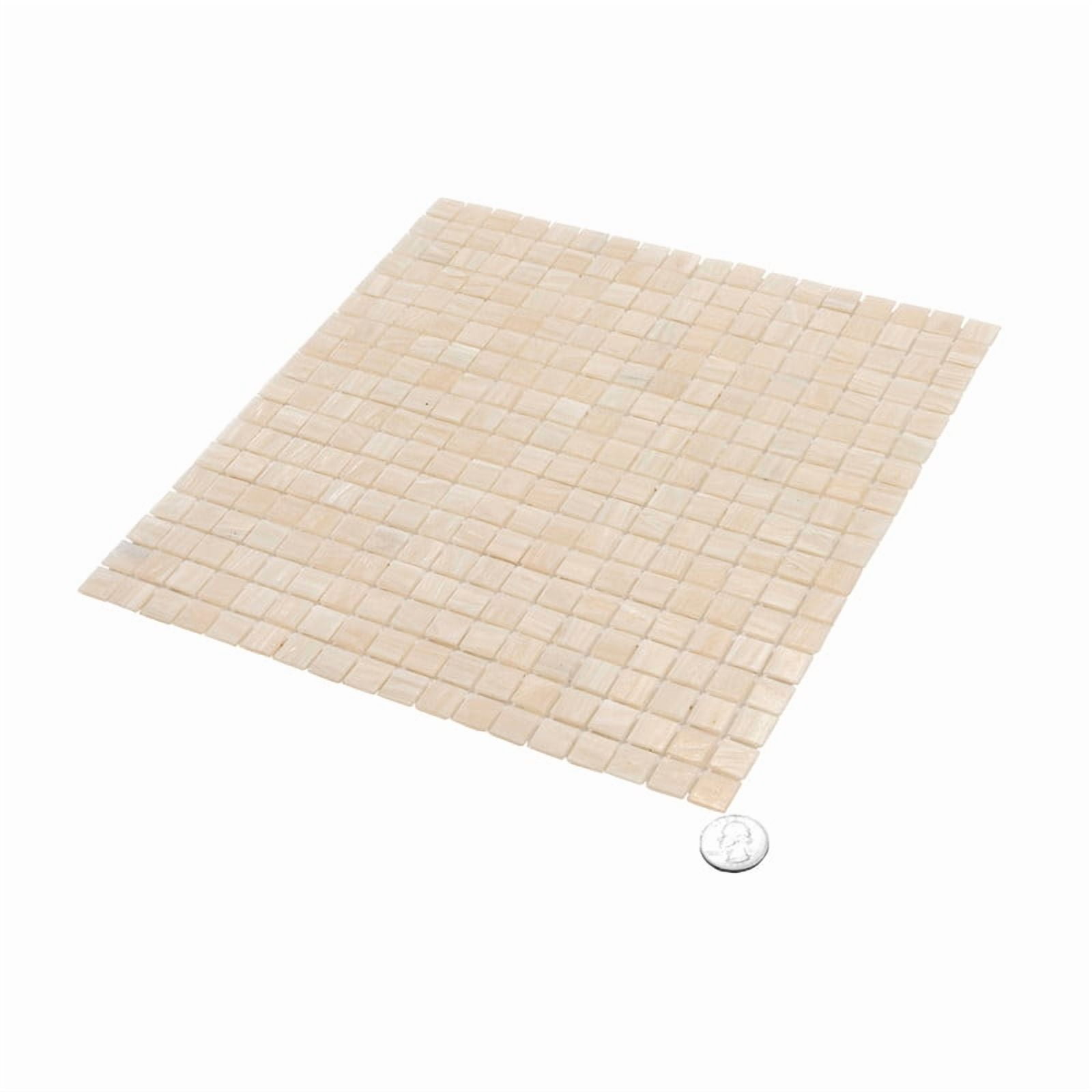 Apollo Tile Skosh 11.6 in. x 11.6 in. Glossy Bisque Beige Glass Mosaic Wall and Floor Tile (18.69 sq. ft./case) (20-pack)