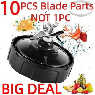  8 Pieces Blender Replacement Parts Compatible with Nutri Ninja,5  Fins Extractor Blade with 2 16oz Cups & 2 To-Go Lids & 3 Rubber Gasket  Accessories for Ninja QB3000/QB3000SSW/QB3004/QB3005 : Home 