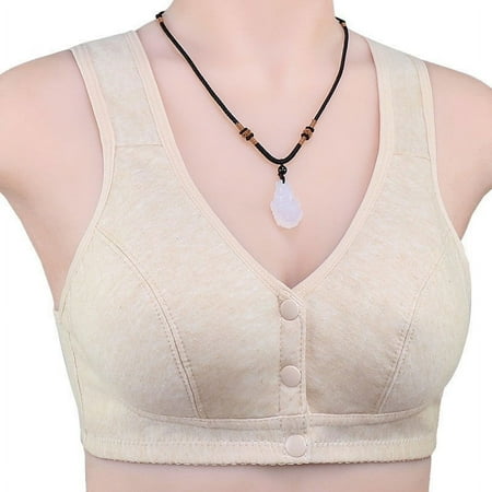 Black of Friday Deals!Clearance Staron Front Closure Bras for Women No Underwire Comfort Bras Stretch Comfortable Bras Wireless Plus Size Bra Breathable Bras