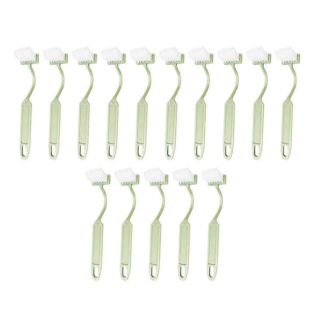 Toilet Brush Set 15Pcs Ideal For Hotel Cleaning Supplies Curved Design Green Scratch-Free Functionality