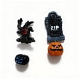 thumbnail image 2 of Hotyverty Halloween Mini Resin Figurines Set 4Pcs, Spooky Ghost Tree Tombstone Pumpkin Mini Miniatures, Tiny Gothic Tiered Tray Tabletop Micro Landscape Decor For Halloween Party & Halloween Gift, 2 of 9