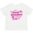 thumbnail image 3 of Inktastic Valentine's Day My Great Grandma Loves Me Hearts and Lips Boys or Girls Baby T-Shirt, 3 of 5