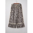 thumbnail image 2 of Women's Khaki Leopard Print Wide Leg Pants – Stylish Casual Drawstring Trousers for Daily Wear [ZhiHiMeRi] | 4X, 2 of 10
