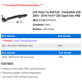 thumbnail image 2 of Left Outer Tie Rod End - Compatible with 2005 - 2016 Ford F-250 Super Duty 4WD 2006 2007 2008 2009 2010 2011 2012 2013 2014 2015, 2 of 2
