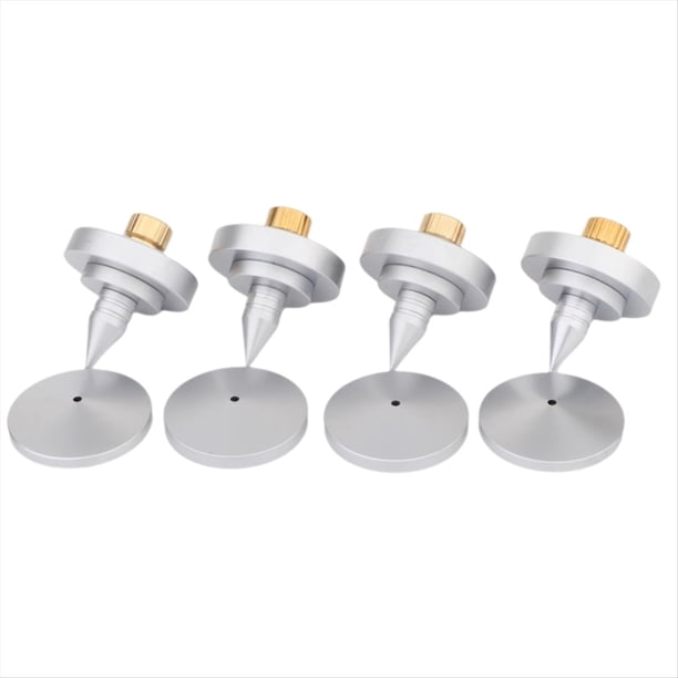 4 Piezas SP3535 Pies de Aislamiento de Punta de Altavoz Amplificador de Tocadiscos de Cono de Latón Soporte de Altavoz de Alta Fidelidad Almohadilla de Pie