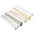 thumbnail image 2 of 200 unids/lote 16 20 25 30 40 45 50mm alfileres de cabeza de bola de Metal de Color plateado para hacer joyería Diy alfileres de cabeza hallazgos Dia 0,5mm suministros Tan Jianjun unisex, 2 of 2