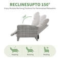 thumbnail image 3 of QinaQin Chaise Longue d'Extérieur en Rotin avec Dossier et Repose-Pieds Réglables, Chaise Longue en Rotin Réglable avec Table Relevable, Chaise Longue d'Extérieur avec Coussin, 3 of 8