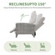 thumbnail image 3 of QinaQin Sillón reclinable de ratán para exterior con respaldo y reposapiés ajustables, mesa abatible y cojín para patio o jardín, 3 of 8