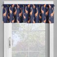thumbnail image 4 of Ambesonne Giraffe Valance & Curtain, Funny Animals Night Sky, 55"x24", Dark Orange Navy Blue, 4 of 7