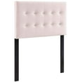 thumbnail image 2 of Modway Emily Tête de Lit Simple Capitonnée en Velours de Performance, Rose, 2 of 4